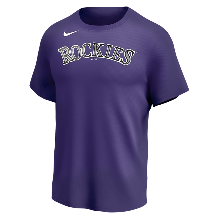 Rockies MLB Adult League Team Jerseys - Authentic Nike Wordmark Poly Tees - N223